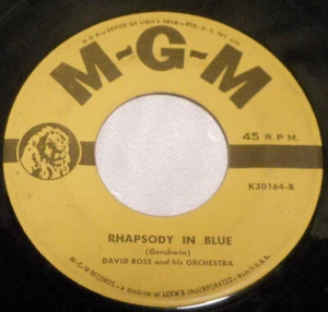 David Rose & His Orchestra - Deep Purple 1949 7", Single MGM Records K30164 Very - Picture 1 of 2