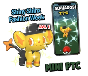Pokemon Shiny Shinx Fashion Week L1 Mini P T C 60k - Picture 1 of 1
