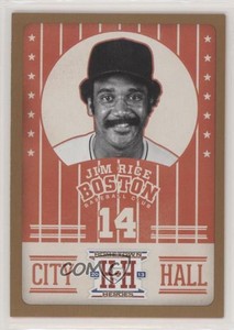 2013 Panini Hometown Heroes City Hall Gold Jim Rice #CH4 HOF
