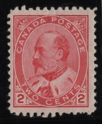 #90 Edward VII 2c Canada mint well centered cv $100 - Image 1 of 2