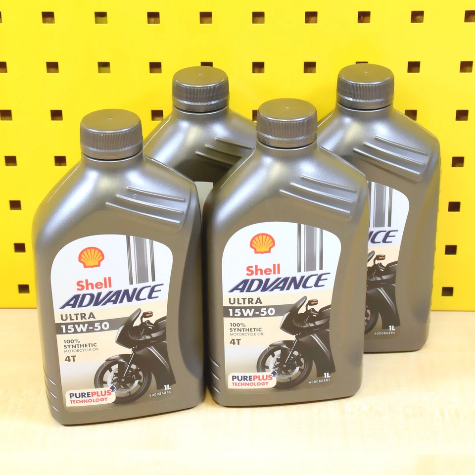 (10,25€/L) 4L Shell Advance 4T Ultra 15W50 Öl Motorrad Vollsynthetik für: Ducati - Bild 1 von 1
