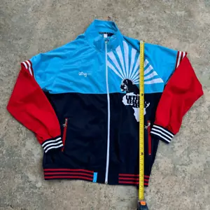 90’s LRG Roots & Equipment Africa Lion Mock Zip Vintage Jacket - Picture 1 of 4