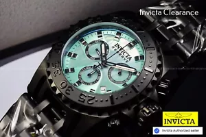 Invicta Reserve Men's Turquoise Dial Chronograph Quartz Swiss Made Black Watch - Picture 1 of 9