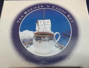 Tea Brewer-N-Caddy Set - Mini House - NIB - Factory Sealed/Wrapped - Picture 1 of 5