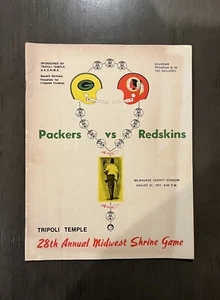 1977 28th Annual Midwest Shrine Game Program —Packers vs Redskins - Picture 1 of 4