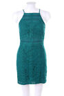 TOPSHOP Lace Dress Flowers UK 8 = D 34 emerald green
