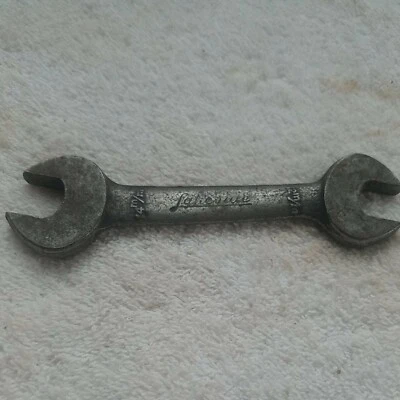 Llave de extremo abierto doble junto al lago antigua de colección marcada 9/16"x 1/2" y 14m/m x 12m/m Foto 1 de 4