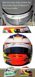Supergraphicsf1 Helmvisier passend für Fisichella Di Resta F1 Lüfter 300 mm - Bild 1 von 1