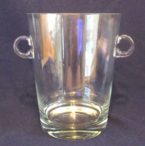 Clear Crystal 10" Tall Ring Handled Champagne Bucket - Picture 1 of 7
