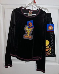 Vintage Tweety Bird Two Piece Set Looney Tunes Girls Size 10/12 - Picture 1 of 16