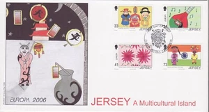 GB Briefmarken Ersttagsbrief Trikot Europa Integration, Kinderwettbewerb 2006 - Bild 1 von 1