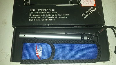 Sehr hochwertiger LED LENSER BLAU LEUCHTEND PROFI m.TASCHE! V12    - Bild 1 von 3