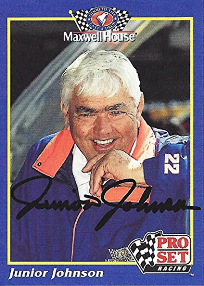 AUTOGRAPHED Junior Johnson 1992 Pro Set Racing MAXWELL HOUSE RARE PROMO (#11 Car - Image 1 of 1