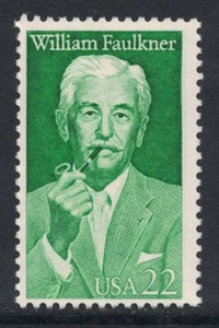 Scott 2350- William Faulkner, Novelist- 22c MNH 1987- unused mint stamp - Picture 1 of 1