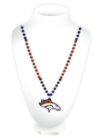 Denver Broncos NFL Mardi Gras necklace large 36 inch Cover