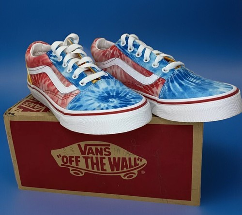 Sneakers da skate Vans unisex bambini vecchia scuola tie dye multicolore taglia 4 5 NUOVE