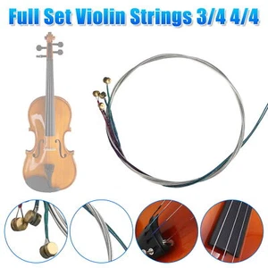 Full Set Violin Strings Size 4/4 & 3/4 Steel Strings G D A and E Strings G2W3 - Picture 1 of 13