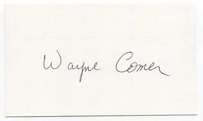 Wayne Comer Signed 3x5 Index Card Autographed Seattle Pilots World Series - Image 1 of 2