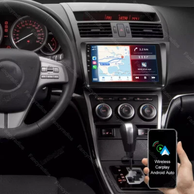 For 2007-2012 Mazda 6 Car Stereo Android 13 4+64GB Apple Carplay GPS Navi Radio  - Image 1 of 4