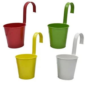 Hängetöpfe 4er Set Blumentopf 11cm in verschiedenen Farben Übertopf bunt - Bild 1 von 1