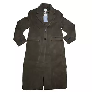 H&M Damen Wollmantel Mantel MANTECO Wollmix Gr S Grün Klassisch Italy NEU - Bild 1 von 3