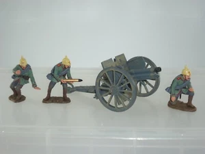 KING AND COUNTRY FW058 ARTIGLIERIA ESERCITO TEDESCO 77MM CANNONE + 3 UOMINI EQUIPAGGIO - Foto 1 di 5