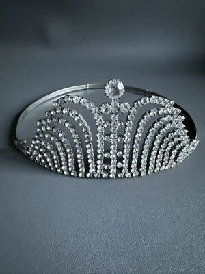 Antique Jeweled Crown Tiara New Orleans Royalty Mardi Gras Bride Bridal C1920 - Image 1 of 4