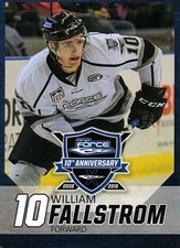 2017-18 Fargo Force Hockey William Fallstrom Trading Card USHL 
