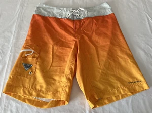 Columbia PFG Omni Shield Orange White Board Shorts Mens Size 36 - Picture 1 of 11