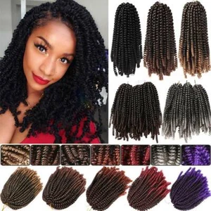 NEW 8" Afro Crochet Spring Twist Braids Hair Extension Passion Spring Afro Twist - Picture 1 of 24
