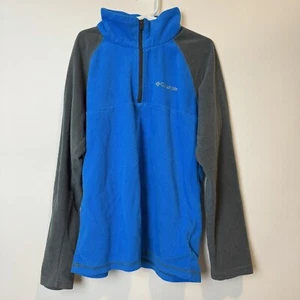 Columbia Pullover Blue Fleece 1/2 Zip Light Weight Boys M 10/12 - Picture 1 of 4