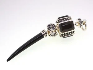 Colgante Thomas Sabo 10 cm TI-TS7659 diente ónix plata de ley PVP 550,- - Imagen 1 de 3