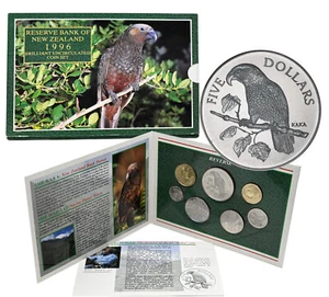 NUEVA ZELANDA 1996 Juego Original Como Nuevo 'Kaka (Bush Parrot)' (7 monedas) - Imagen 1 de 7