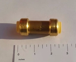 1 PIECE 1/2" PUSH FIT X 1/2" PUSH FIT CHECK VALVE LEAD FREE BRASS NSF - Picture 1 of 3
