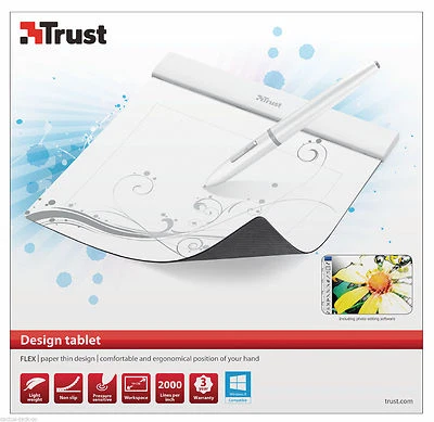 FLEXIBLE DRAWING GRAPHICS PAD TABLET, 6" x 4.6", TRUST 16937 FLEX DESIGN - Image 1 of 4
