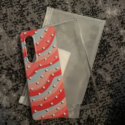 Samsung Galaxy Z Fold3 5G Estrellas y Ondas Colorido Delgado Elegante Protector Foto 1 de 3