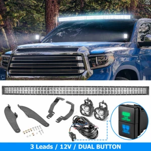 For 2008-2021 Toyota Tundra Roof 52'' Light Bar & 40W Ditch Light Mount Wire Kit - Picture 1 of 12