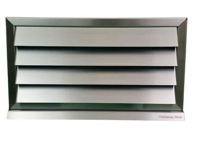 VentilationNord Zuluft Mauerkasten Dunstabzug Flachkanal 300x50 Edelstahl Gitter - Bild 1 von 4