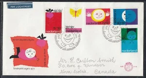 Países Bajos Scott B476-80 FDC - Edición de bienestar infantil - Imagen 1 de 1