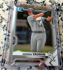 ANDREW VAUGHN Bowman CHROME #1 Draft Pick Rookie Card RC White Sox HR Power $$$