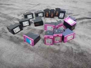 lot 20 articles HP 122 VIDE couleur noir original authentique cartouches d'encre d'origine - Photo 1/8