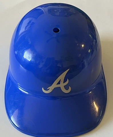 Vintage Atlanta Braves Plastic Batting Helmet 1969 MLB. Has Crack On Side Cover