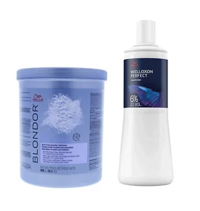 (2 Pack) Wella Blondor Multi Blonde 7 Lightener & Dev 6% 20 Vol Duo,33.8, 28.2oz - Picture 1 of 1