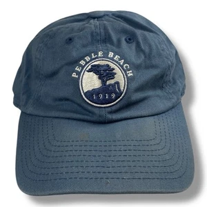 Pebble Beach 1919 Blue USA Flag Embroidered Adjustable Strap Back Cap Hat - Picture 1 of 5