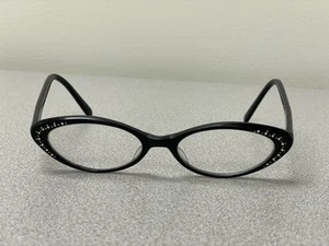 VTG Oliver Peoples ‘Sixi’ Eyeglasses Cat Eye Rhinestone Black 49-17-145 FRAMES - Bild 1 von 18