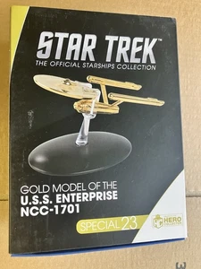 Star Trek Eaglemoss modelo dorado del USS Enterprise NCC-1701 especial #23 - Imagen 1 de 2