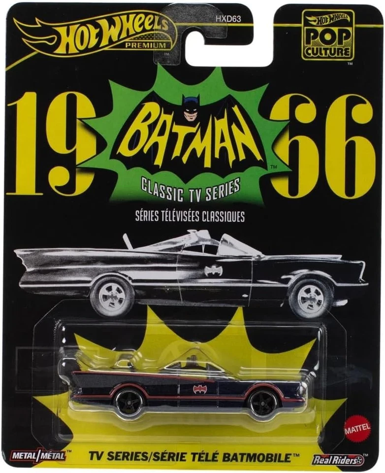 BATMAN modello auto BATMAN CLASSIC TV SERIE BATMOBILE POP CULTURE 1/64 8cm JBL83 - Immagine 1 di 4