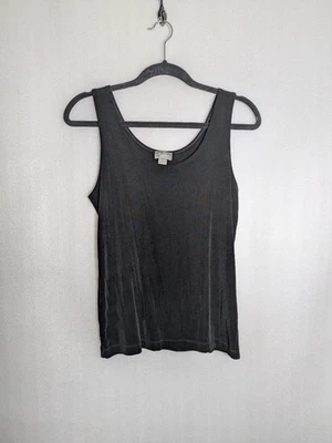 Camiseta sin mangas de punto sin preocupaciones de viaje negra talla 1 M de CHICO'S TRAVELS para mujer Foto 1 de 2