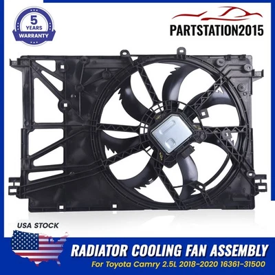 NEW Radiator Cooling Fan Assembly For Toyota Camry 2.5L 2018-2020 16361-31500 - Image 1 of 4