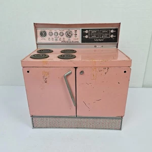Vintage 1950's Wolverine Pink Tin Metal Toy Litho Stove Oven 12" High - Picture 1 of 8